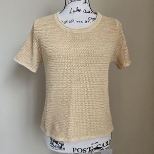MNG Knit Top Womens M Yellow